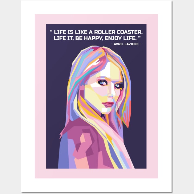 Quotes Avril lover Lavigne in WPAP Wall Art by smd90